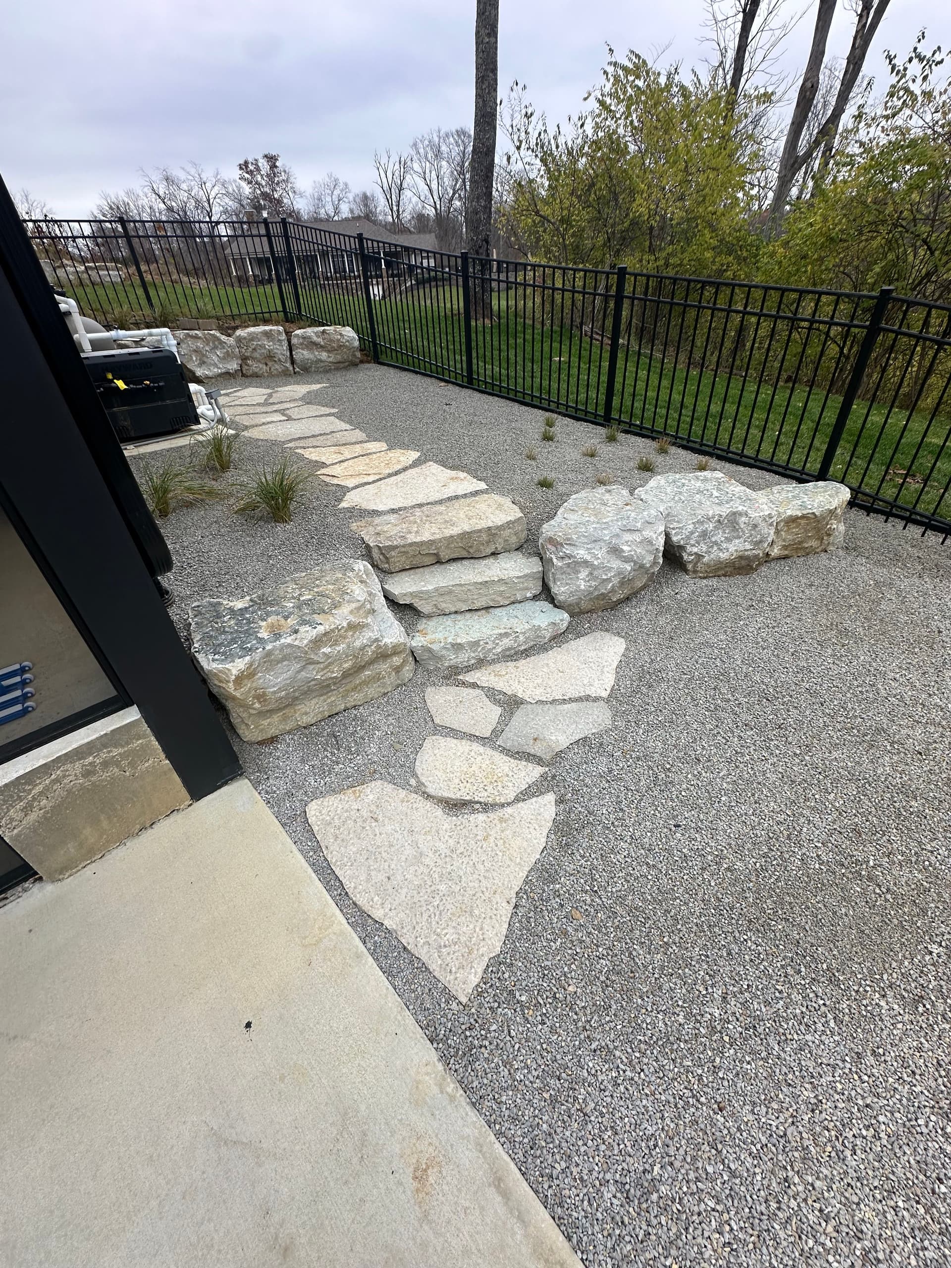 Backyard Stone Pathway Transformation image